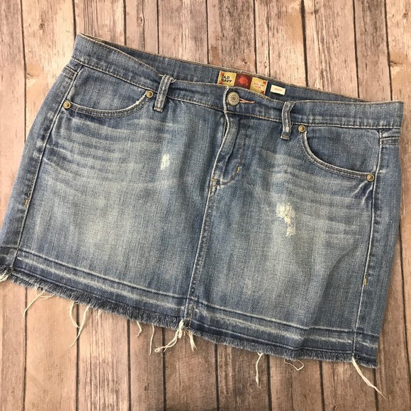 Old Navy Dresses & Skirts - (Sold) Old Navy Denim Distressed Jean Skirt, 14
